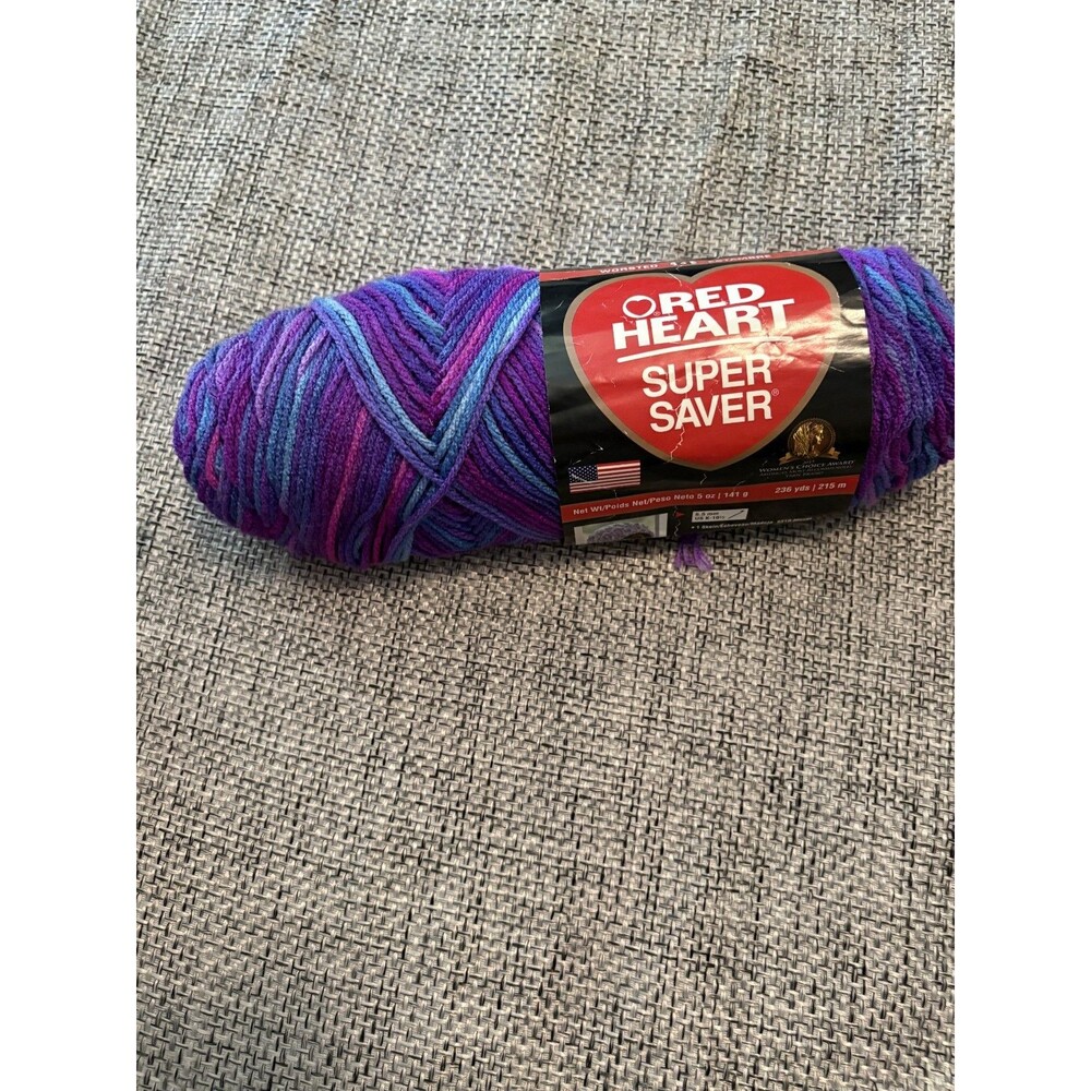Red Heart Super Saver Ombre Yarn Grape Fizz